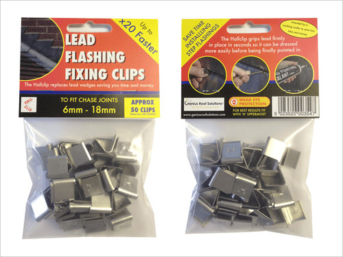 Hall clip lead flashing fixing - hall,