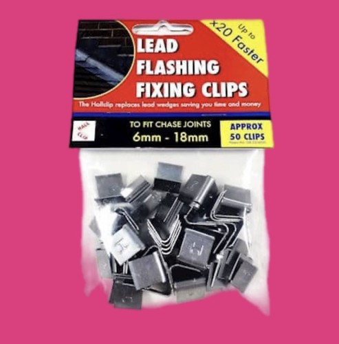 Hall clip lead flashing fixing - lead,
