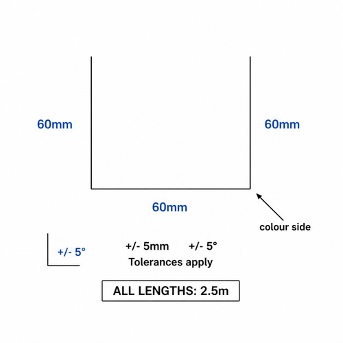 Channel flashing 5m - 2.5m, –