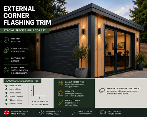 External corner flashing trim - corner,